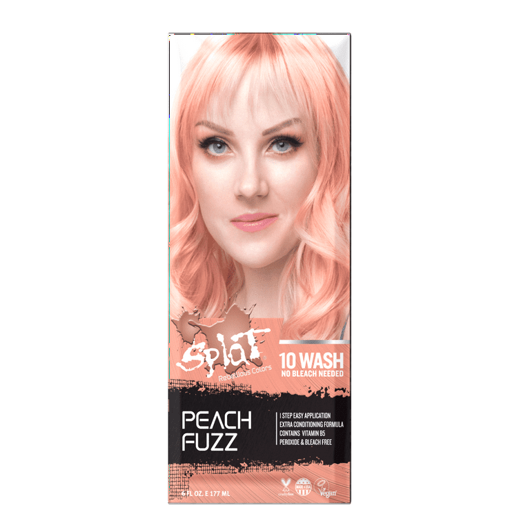 Splat 10 Wash Peach Fuzz Hair Color No Bleach Temporary Orange Hair Dye Walmart