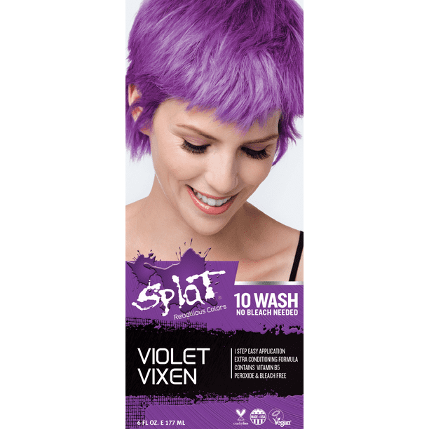Splat 10-Wash Temporary Violet Vixen Hair Color, No Bleach