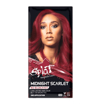 Splat 30 Wash Semi-Permanent Midnight Scarlet Hair Color, No Bleach Dark Red Dye