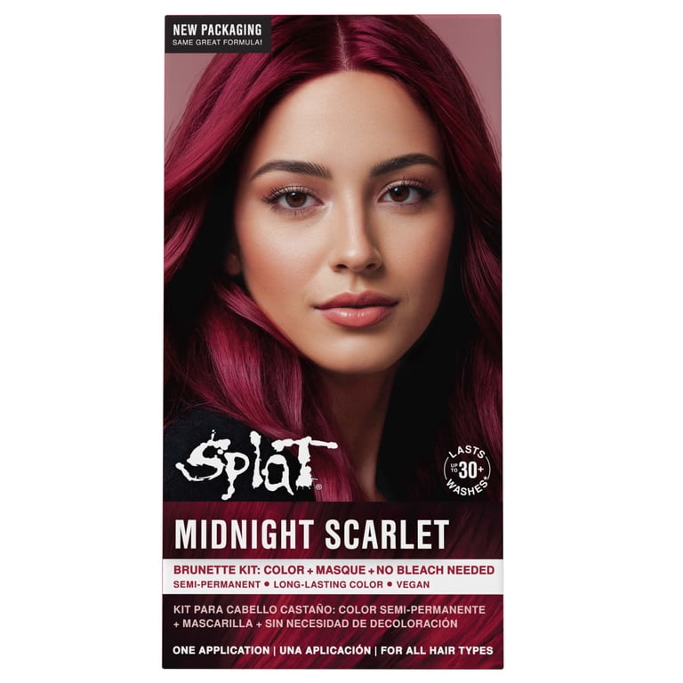 Splat Midnight Scarlet Hair Dye Kit, Semi-Permanent Red Hair Color