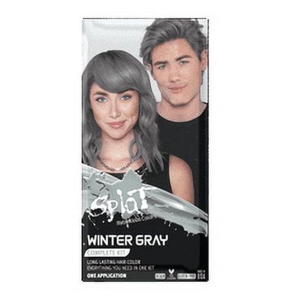 Splat | Complete Hair Dye Kit | Semi-Permanent | Long Lasting | Vegan and Cruelty-Free (Winter Gray)