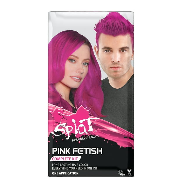 Splat Complete Kit, Pink Fetish Hair Color, SemiPermanent Hair Dye