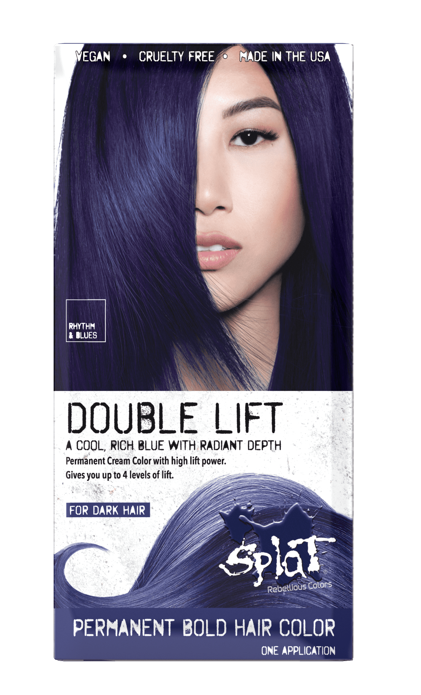 Splat Double Lift Permanent Blue Color For Dark Hair, Rhythm And Blues, 1  Application - Walmart.Com
