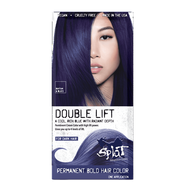 Splat Double Lift Permanent Colored Blue Hair Dye for Dark Hair