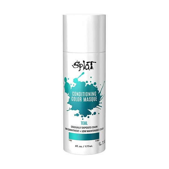 Splat Hair Color Conditioning Masque (6oz) (Teal) Boost - Maintain - Refresh | 95% Natural Formula
