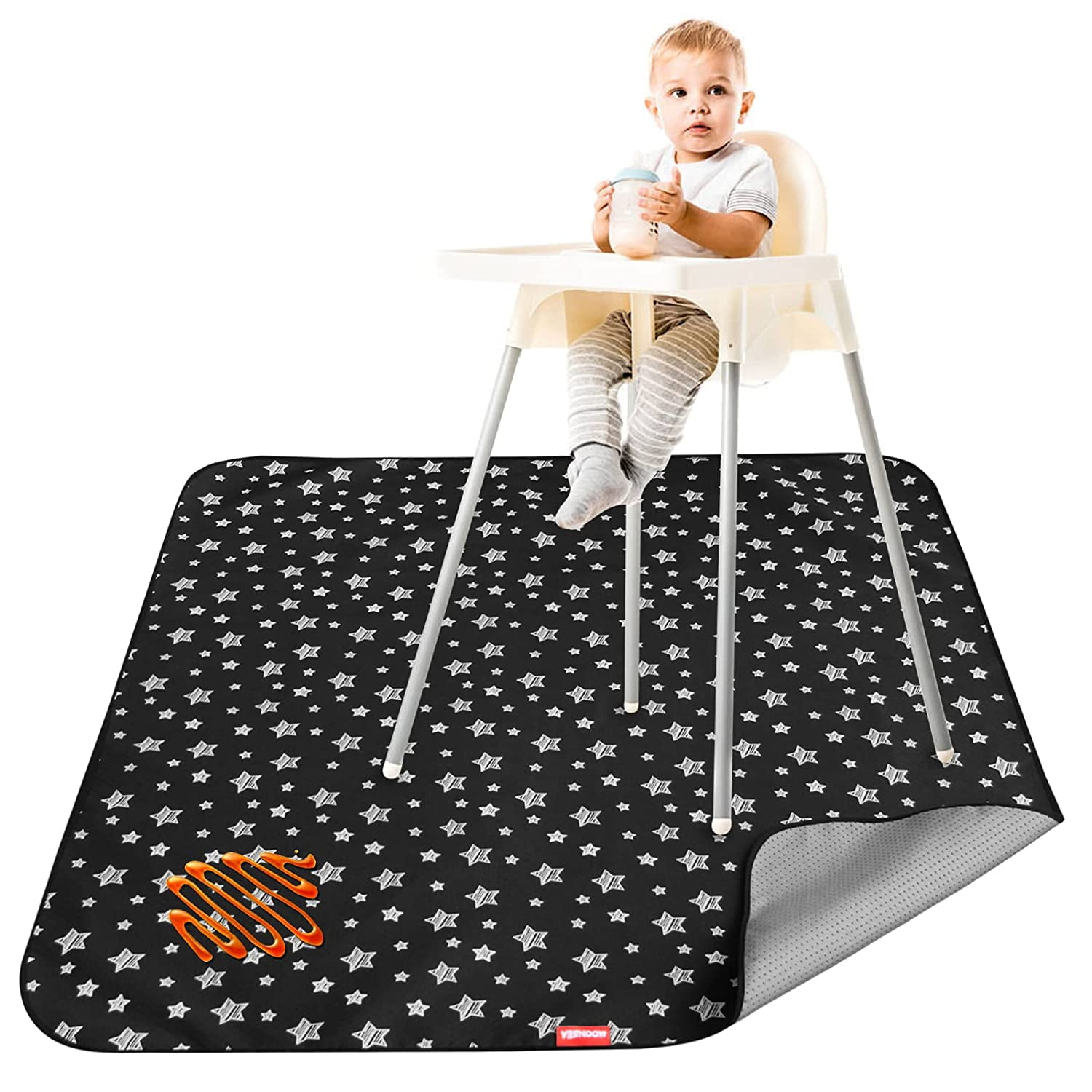 Anti Slip High Chair Floor Protector Splash Mat Baby Dining Chair