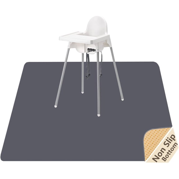 Splat Mat for Under High Chair/Arts/Crafts, Washable Spill Mat Waterproof Anti-Slip Floor Protector Splash Mat, Messy Mat and Table Cloth
