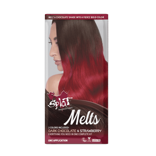Splat Melts Hair Dye, Dark Chocolate and Strawberry Unisex Semi