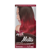 Splat Melts Hair Dye, Dark Chocolate and Strawberry Unisex Semi-Permanent Hair Color, 1 Application