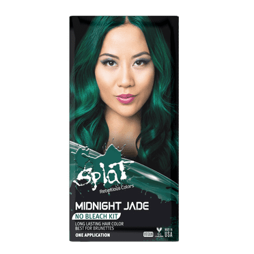 Splat Midnight Jade Hair Color, Semi-Permanent Bleach Free Green Dye
