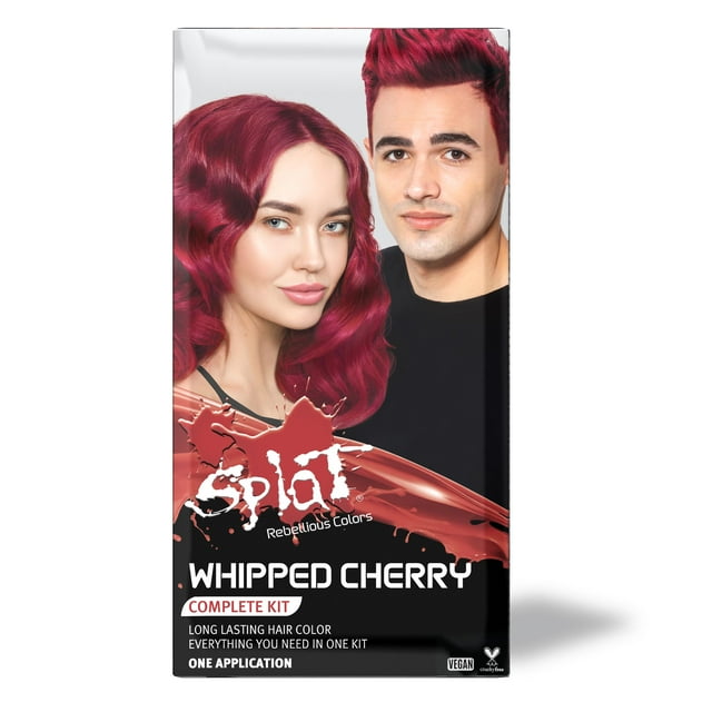 Splat Original Complete Kit, Semi-Permanent Hair Dye with Bleach, Whipped Cherry
