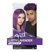 Splat Original Complete Kit, Unisex Semi-Permanent Hair Dye with Bleach, Lusty Lavender