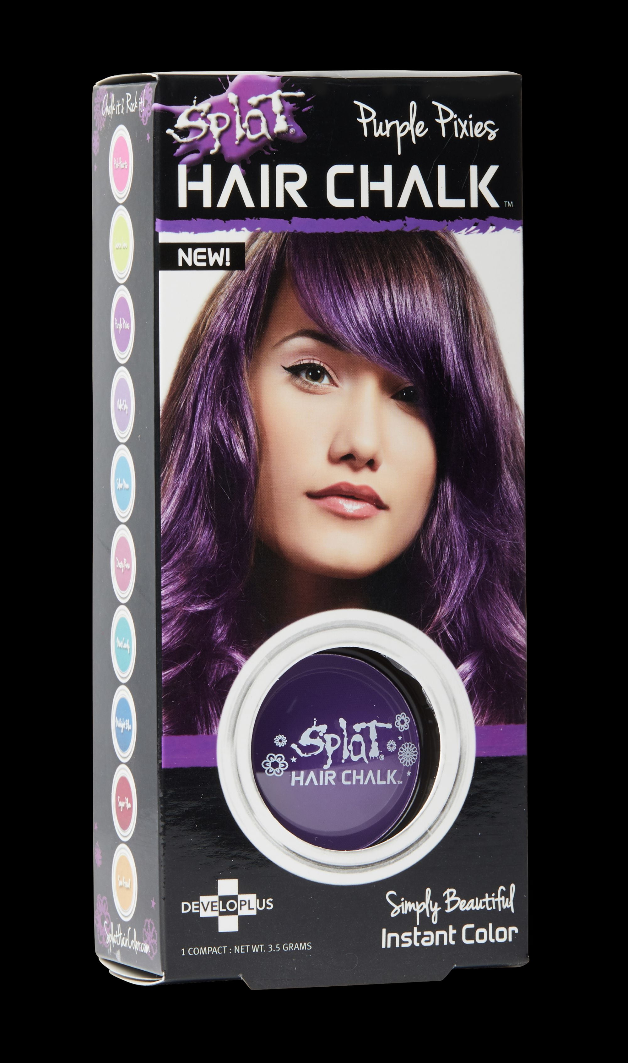 Splat Purple Pixies Hair Chalk, Temporary Purple Hair Color Highlights