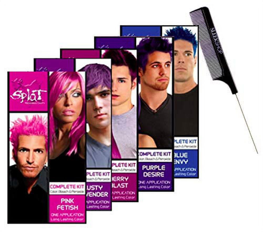 Splat Rebellious Colors The Original Semi Permanent Hair Color Complete Kit Dye W Sleek Comb