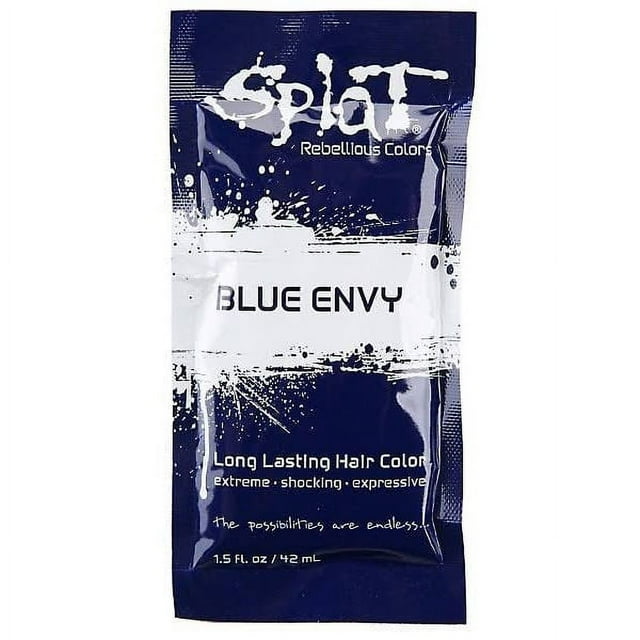Splat Singles Hair Color Dye Foil Pack, Blue Envy, 1.5 Oz.