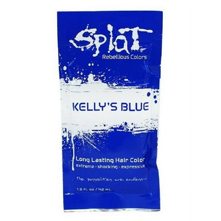 Splat Singles Hair Color Dye Foil Pack, Kelly's Blue, 1.5 Oz.