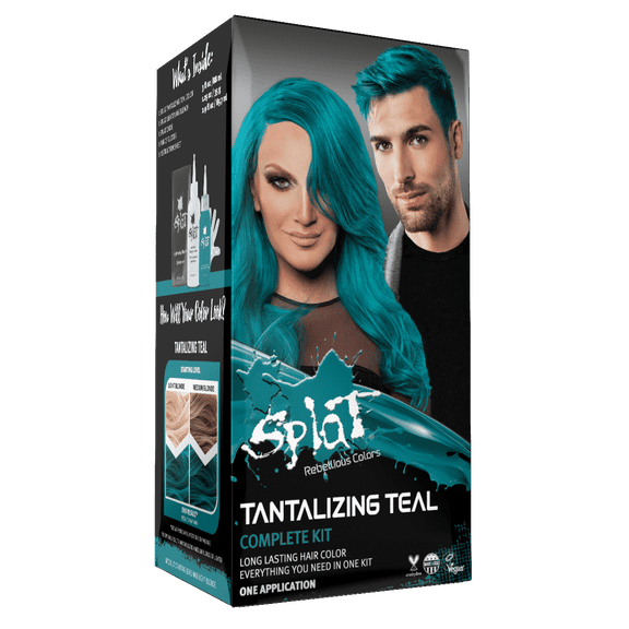 Splat Tantalizing Teal Hair Color Kit, Semi-Permanent Hair Dye "MANGO SIX B&M"