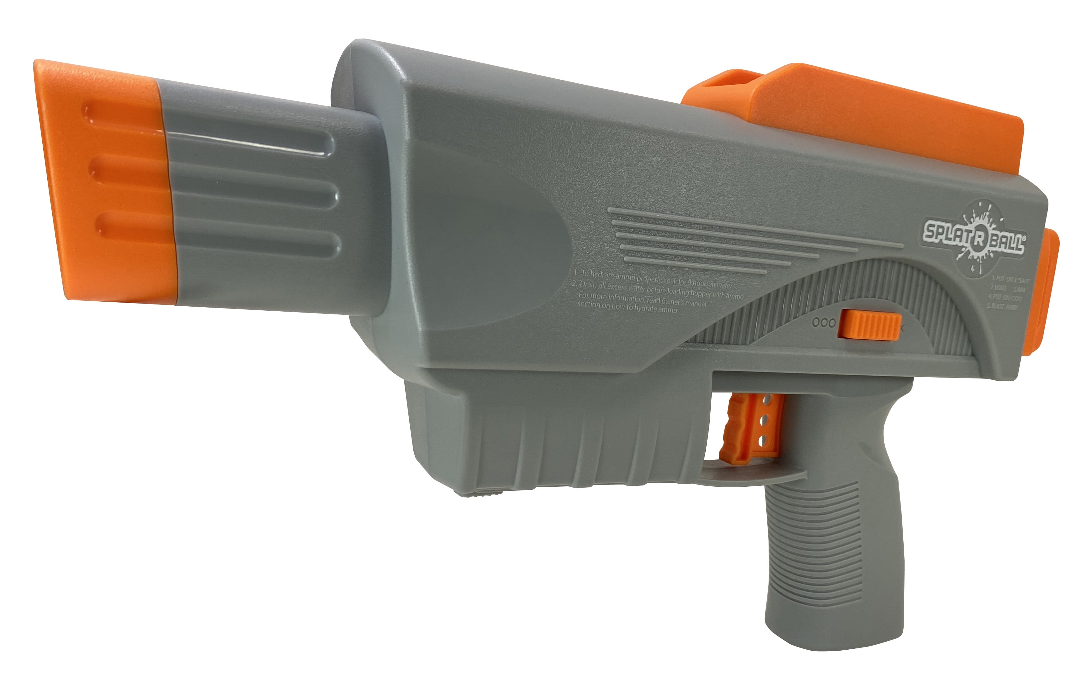 SplatRBall Full Auto 375 Mini Water Bead Blaster Kit Orange Gray