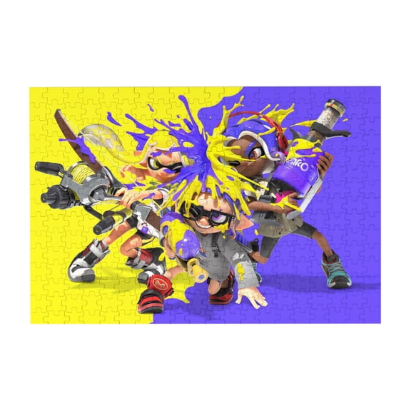 Splatoon 3 300 Piece Puzzles,Wooden Jigsaw Puzzle,Home Decor Birthday Party Gift,Fun And Challenging Family Games
