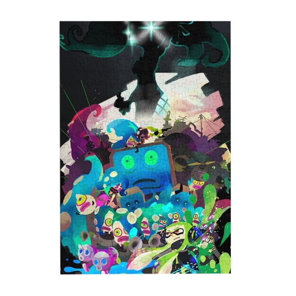 Splatoon 3 300 Piece Puzzles,Wooden Jigsaw Puzzle,Home Decor Birthday Party Gift,Fun And Challenging Family Games