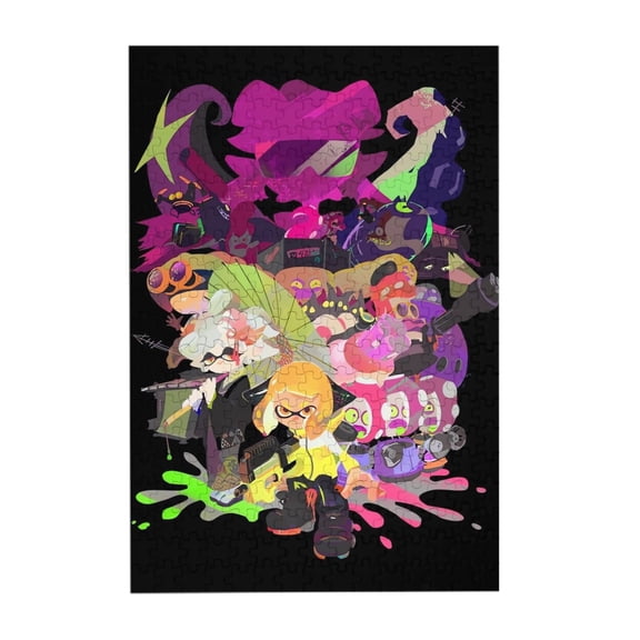 Splatoon 3 300 Piece Puzzles,Wooden Jigsaw Puzzle,Home Decor Birthday Party Gift,Fun And Challenging Family Games