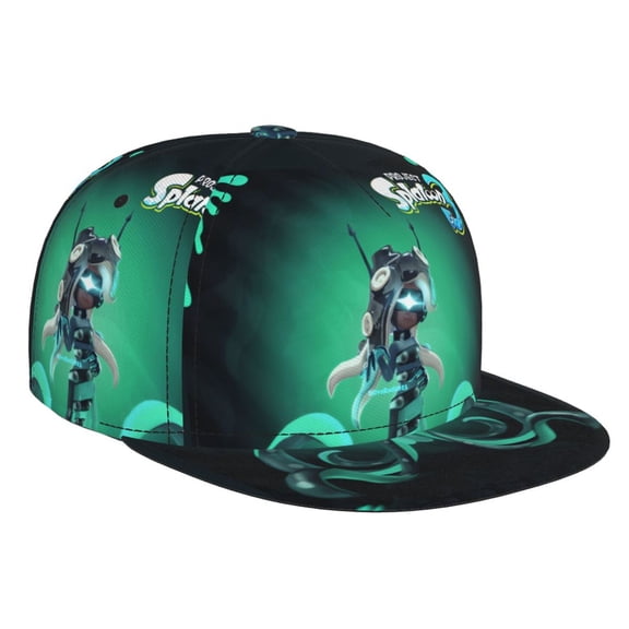 Splatoon 3 Baseball Cap For Men, Women & Kids, Classic Flat Brim Hat Hip Hop Trucker Hat Adjustable Snapback Hat