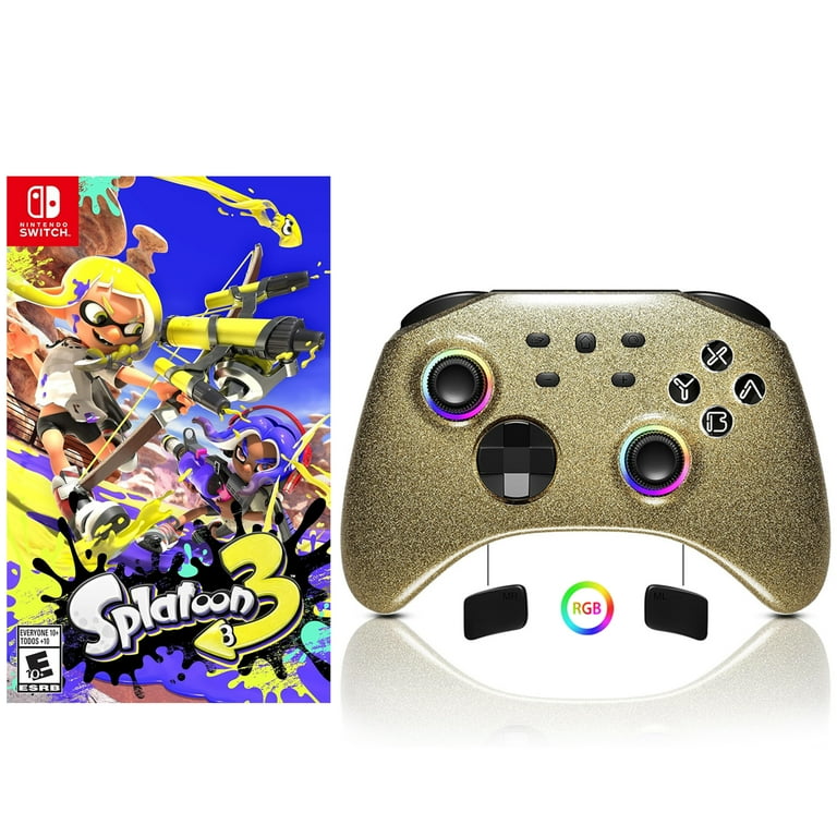 Splatoon 3 Game Disc and Upgraded Switch Pro Controller for 