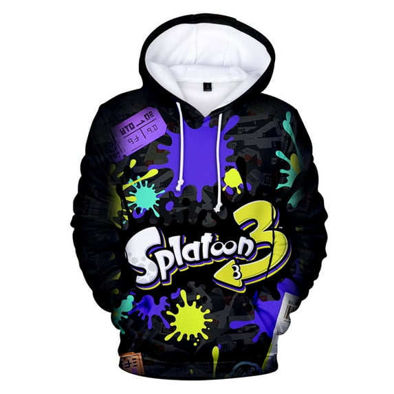 Splatoon 3 Hoodie Game Pullover 3D Cosplay Sweatshirt Casual Fashion Long Sleeve