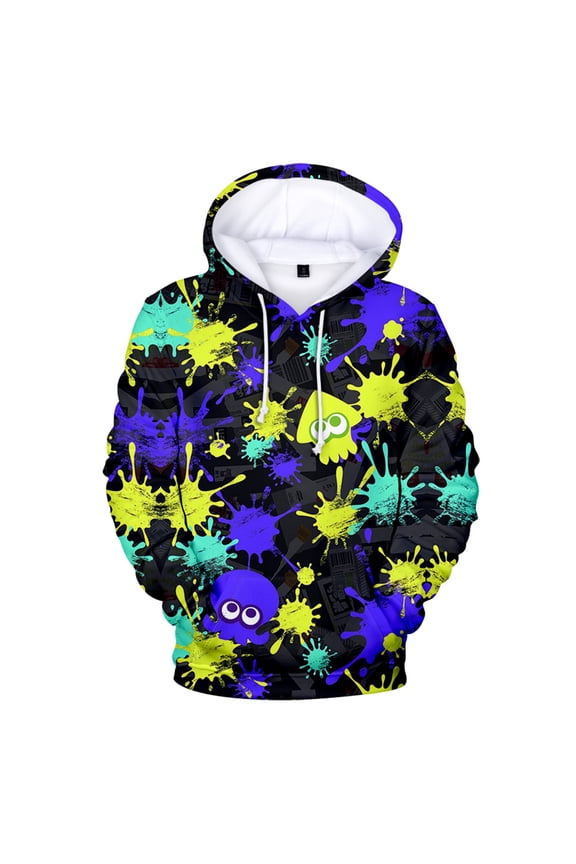 Splatoon 3 Hoodie Game Pullover 3D Cosplay Sweatshirt Casual Fashion Long Sleeve