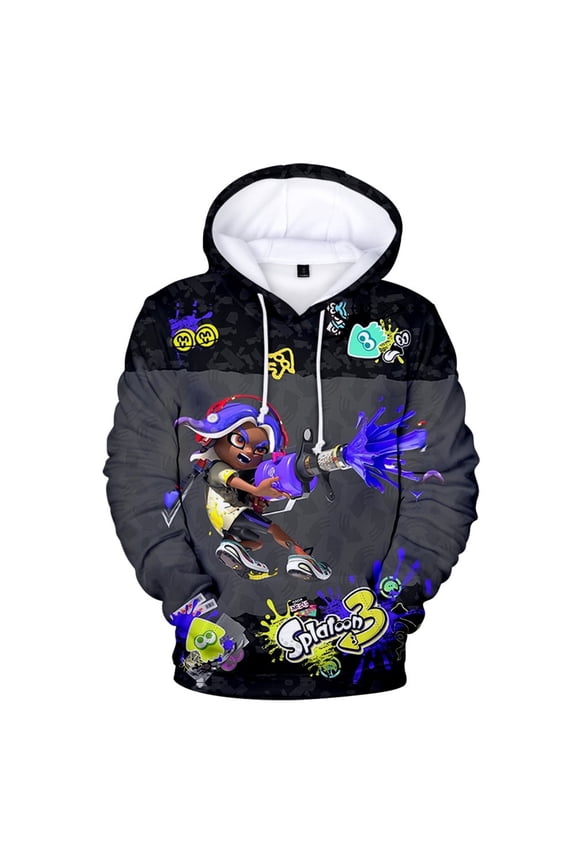 Splatoon 3 Merch Hoodie Hot Game Pullover 3D Cosplay Sweatshirt Casual Fashion Long Sleeve