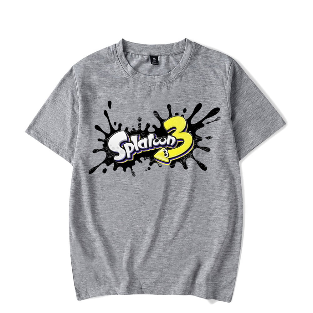 Splatoon 3 Merch T-shirt Classic Logo Casual Short Sleeve Men And Women ...