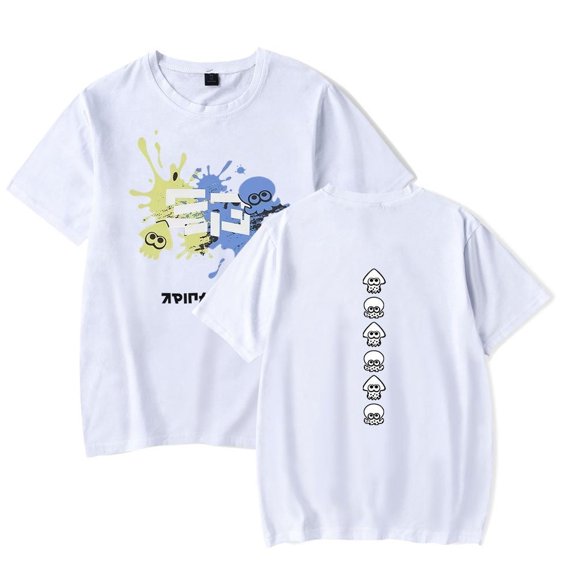 Splatoon 3 Merch T-shirt Fashion Game Print Short Sleeve Men's And Women's Hip-Hop Clothing
