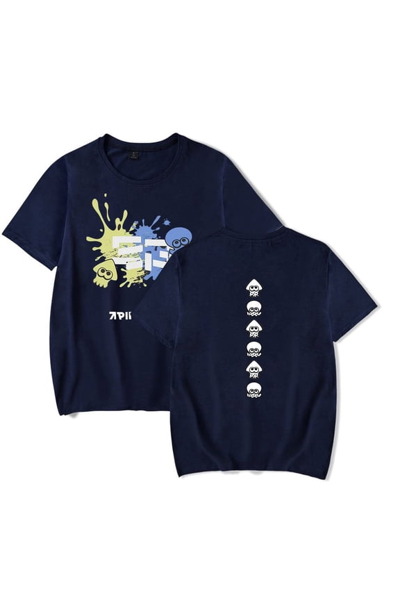 Splatoon 3 Merch T-shirt Fashion Game Print Short Sleeve Men's And Women's Hip-Hop Clothing