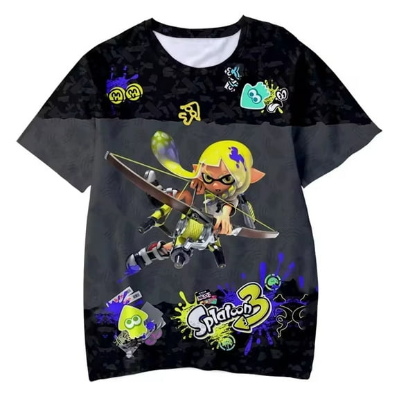 Splatoon 3 Merch T-shirt Trend 3D Printed Top Short Sleeve Men And Women Street Wear