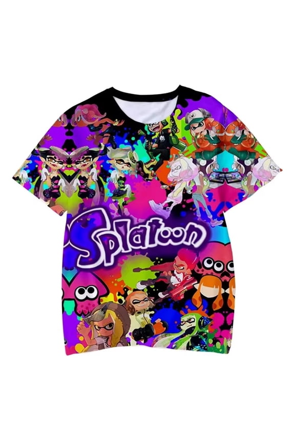 Splatoon 3 Merch T-shirt Trend 3D Printed Top Short Sleeve Men And Women Street Wear