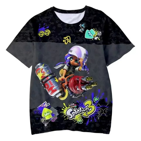 Splatoon 3 Merch T-shirt Trend 3D Printed Top Short Sleeve Men And Women Street Wear