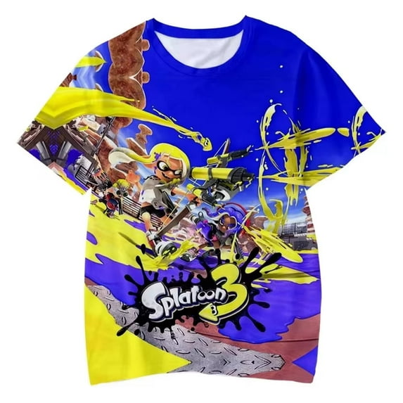 Splatoon 3 Merch T-shirt Trend 3D Printed Top Short Sleeve Men And Women Street Wear