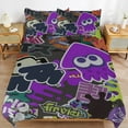 thumbnail image 1 of Splatoon 3-Piece Bedding Set Soft Warm And Comfortable Bed Set with 1 Duvet Cover And 2 Pillowcases, 1 of 8