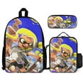 thumbnail image 1 of Splatoon 3Pcs Bookbag Sets Backpack with Lunch Bag And Pencil Case for Work Office Travel, 1 of 6