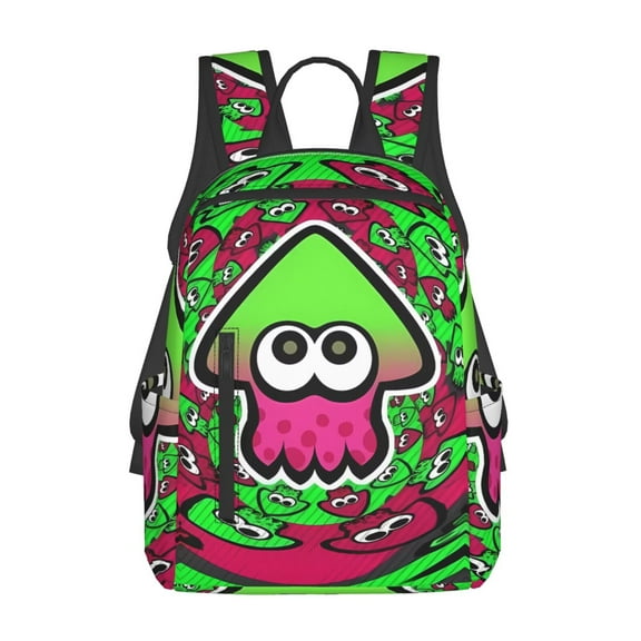 Splatoon Backpack Lightweight Large Capacity Laptop Backpack Adjustable Backpack Unisex Travel Backpack