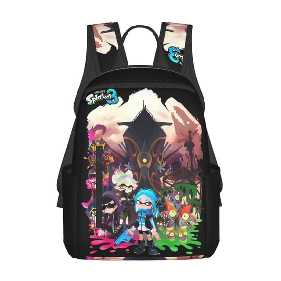 Splatoon Backpack Lightweight Large Capacity Laptop Backpack Adjustable Backpack Unisex Travel Backpack