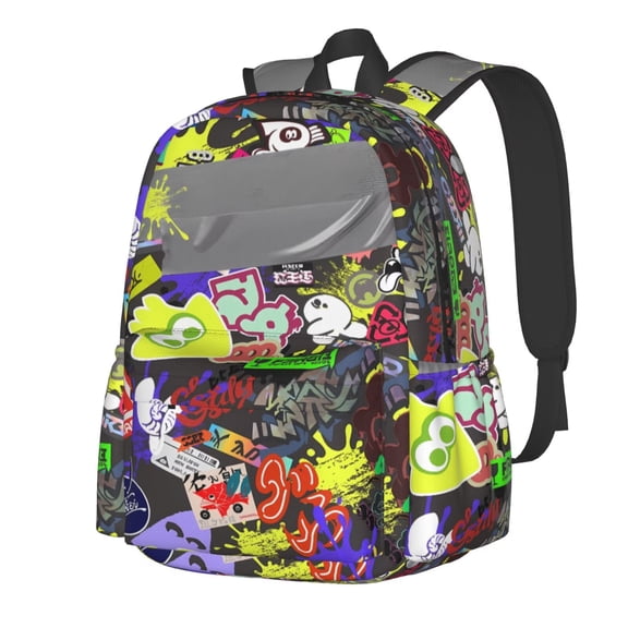 Splatoon Backpack Lightweight Large Capacity Laptop Backpack Adjustable Backpack Unisex Travel Backpack