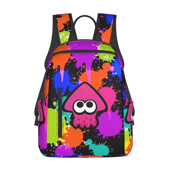 Splatoon Backpack Lightweight Large Capacity Laptop Backpack Adjustable Backpack Unisex Travel Backpack