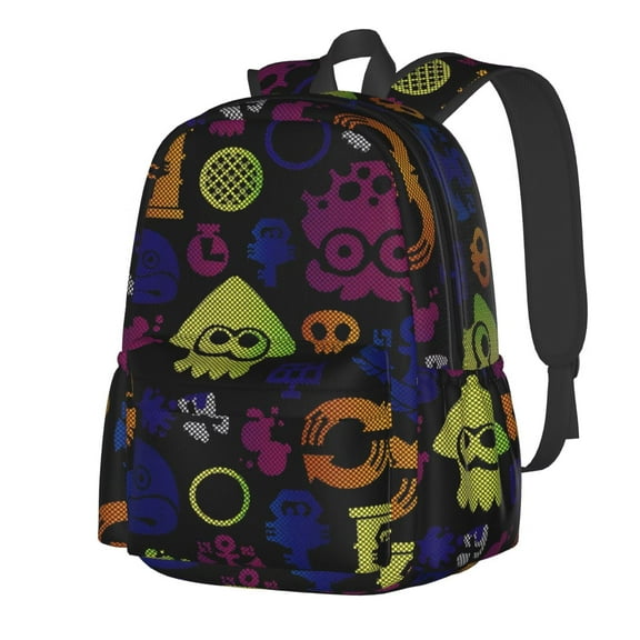 Splatoon Backpack Lightweight Large Capacity Laptop Backpack Adjustable Backpack Unisex Travel Backpack