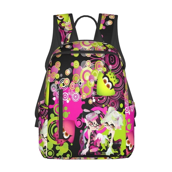 Splatoon Backpack Lightweight Large Capacity Laptop Backpack Adjustable Backpack Unisex Travel Backpack