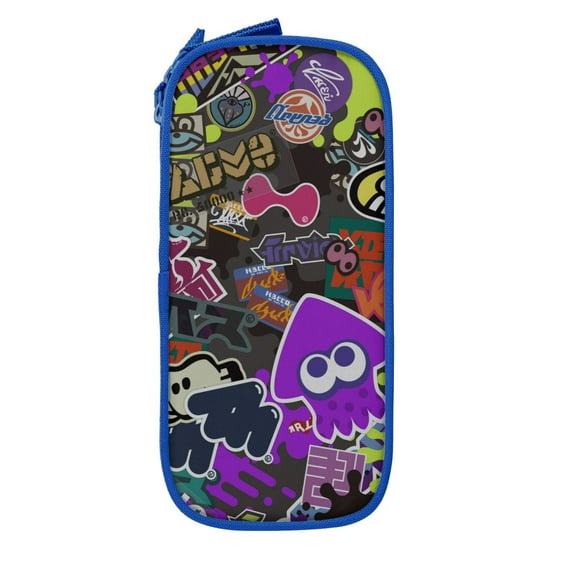 Splatoon Big Capacity Pencil Case, Large Storage Pencil Pouch Pen Case Bag with Zipper, Pencil Case for Office Supplies