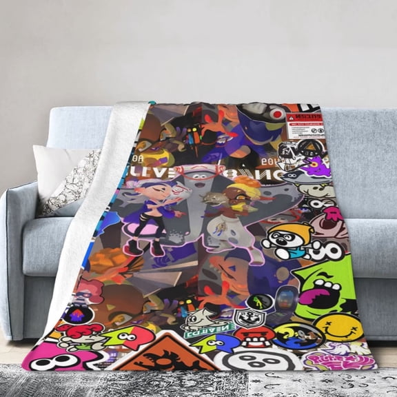 Splatoon Blanket Soft Cozy Flannel Warm Throw Blanket Unique Gifts Room Decor Blanket 40"x30"