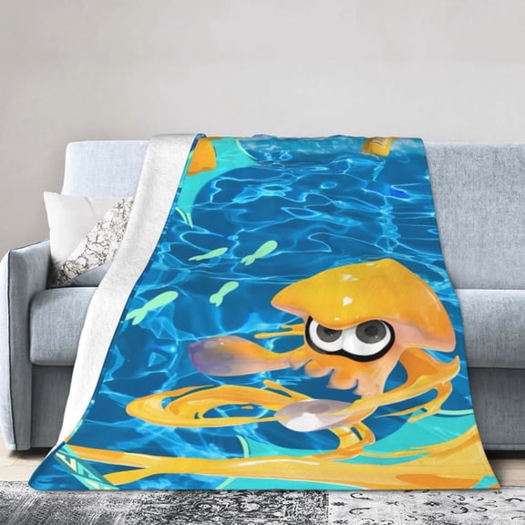 Splatoon Blanket Soft Cozy Flannel Warm Throw Blanket Unique Gifts Room Decor Blanket 40"x30"