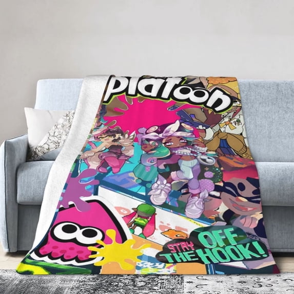 Splatoon Blanket Soft Cozy Flannel Warm Throw Blanket Unique Gifts Room Decor Blanket 50"x40"
