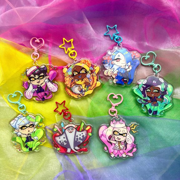 Splatoon Different Double - sided Epoxy Keychain (1 keychain)